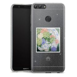 Silikon Glitter Case transparent-silber