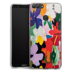 Silikon Glitter Case transparent-silber