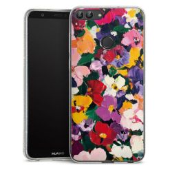 Silikon Glitter Case transparent-silber