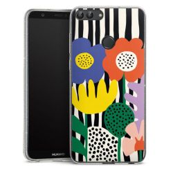 Silikon Glitter Case transparent-silber