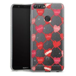 Silikon Glitter Case transparent-silber