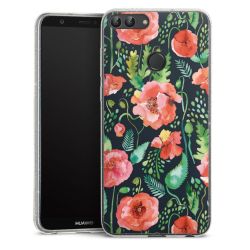 Silikon Glitter Case transparent-silber