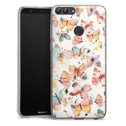 Silikon Glitter Case transparent-silber