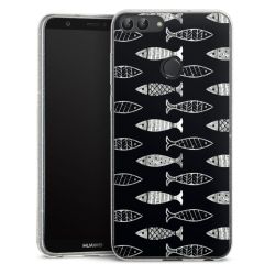 Silikon Glitter Case transparent-silber