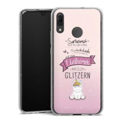 Silikon Glitter Case transparent-silber