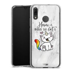 Silikon Glitter Case transparent-silber