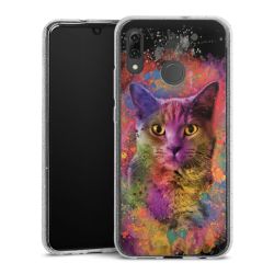 Silikon Glitter Case transparent-silber