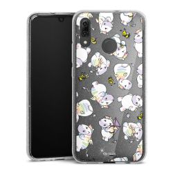 Silikon Glitter Case transparent-silber