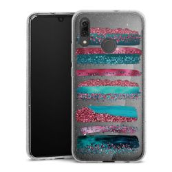 Silicone Glitter Case silver glitter