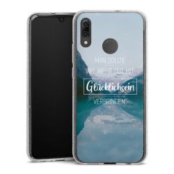 Silikon Glitter Case transparent-silber