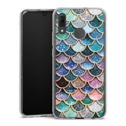 Silicone Glitter Case silver glitter