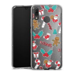 Silicone Glitter Case silver glitter