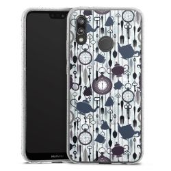 Silicone Glitter Case silver glitter