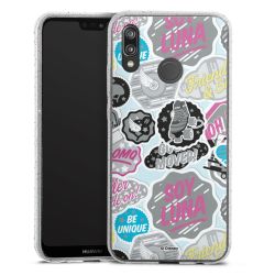 Silicone Glitter Case silver glitter