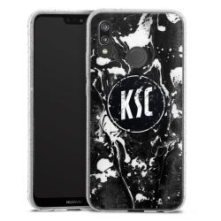 Silikon Glitter Case transparent-silber