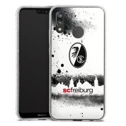 Silikon Glitter Case transparent-silber