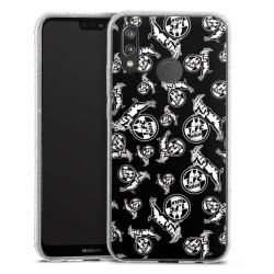 Silikon Glitter Case transparent-silber