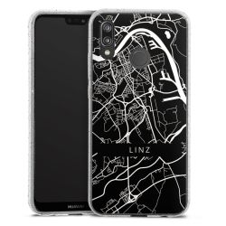 Silikon Glitter Case transparent-silber