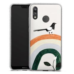 Silikon Glitter Case transparent-silber