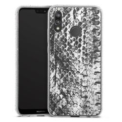 Silicone Glitter Case silver glitter