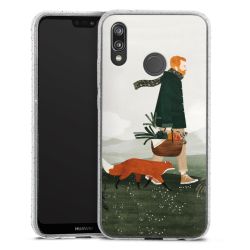 Silikon Glitter Case transparent-silber