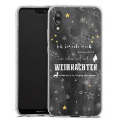 Silikon Glitter Case transparent-silber