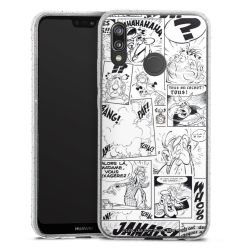 Silikon Glitter Case transparent-silber