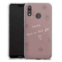 Silikon Glitter Case transparent-silber