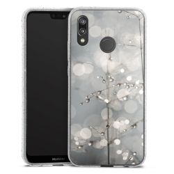 Silicone Glitter Case silver glitter