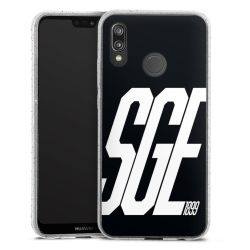 Silikon Glitter Case transparent-silber