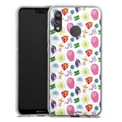 Silikon Glitter Case transparent-silber