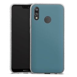 Silikon Glitter Case transparent-silber