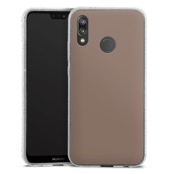 Silikon Glitter Case transparent-silber