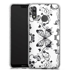 Silicone Glitter Case silver glitter