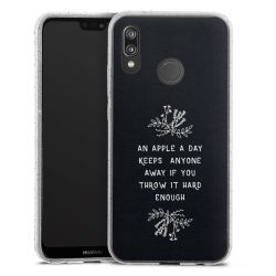 Silikon Glitter Case transparent-silber