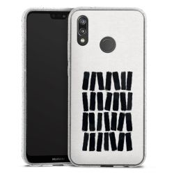 Silikon Glitter Case transparent-silber