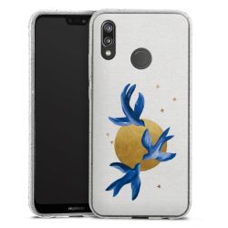 Silikon Glitter Case transparent-silber