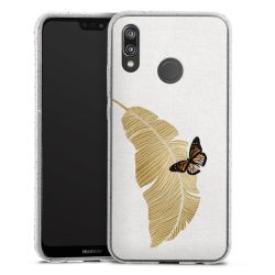 Silikon Glitter Case transparent-silber