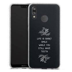 Silikon Glitter Case transparent-silber