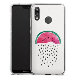 Silikon Glitter Case transparent-silber