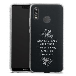 Silikon Glitter Case transparent-silber