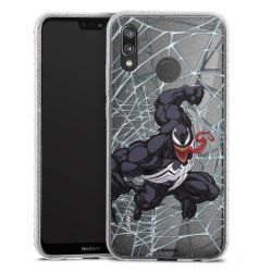 Silikon Glitter Case transparent-silber