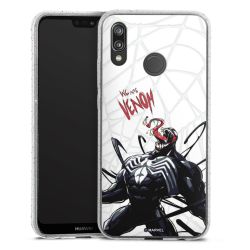 Silikon Glitter Case transparent-silber