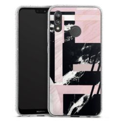 Silikon Glitter Case transparent-silber