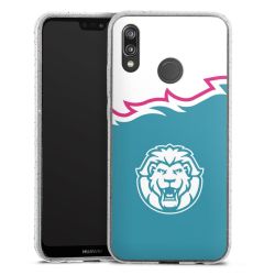 Silikon Glitter Case transparent-silber