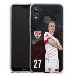 Silikon Glitter Case transparent-silber