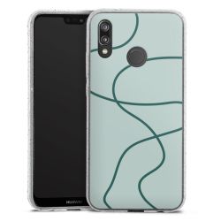 Silikon Glitter Case transparent-silber