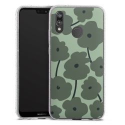 Silikon Glitter Case transparent-silber