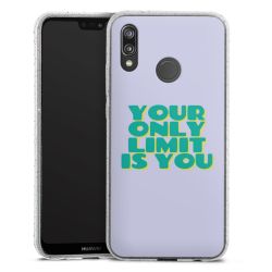 Silikon Glitter Case transparent-silber