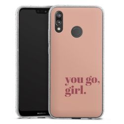 Silikon Glitter Case transparent-silber